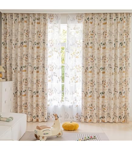 Amazon｜Disney(ディズニー) クラシックプー 遮光 遮熱 カーテン 幅100